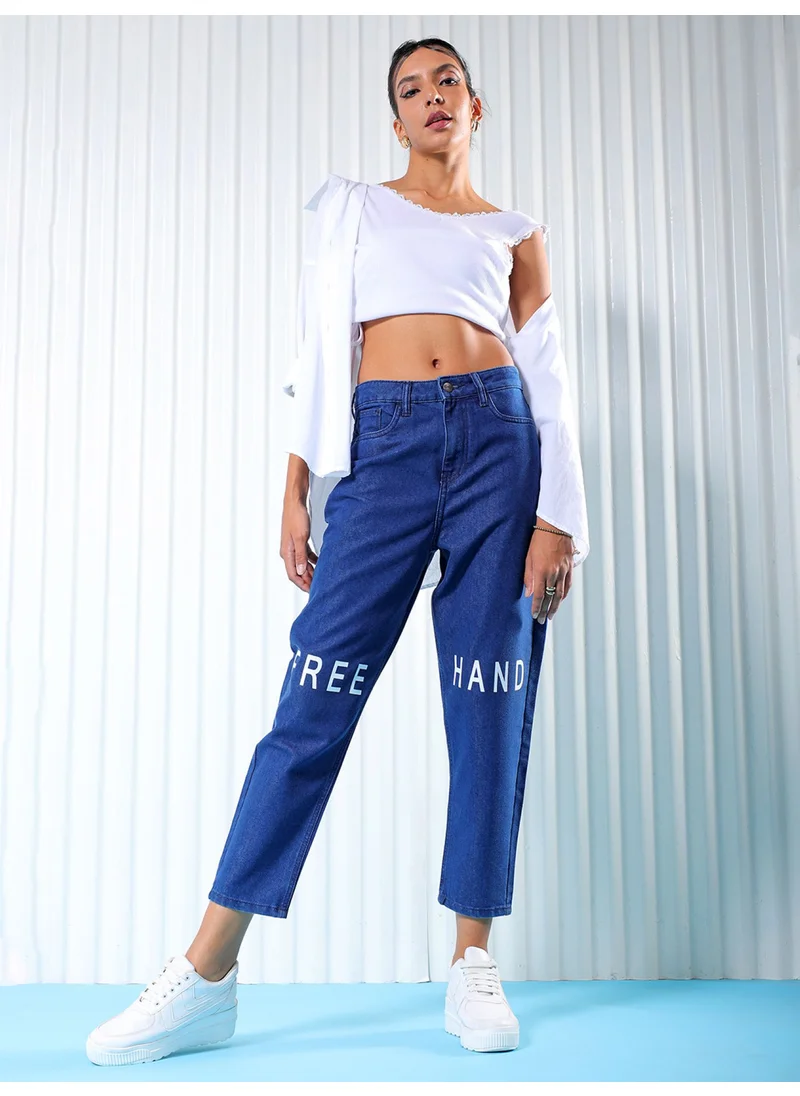 مرفوعة Women Regular Blue Jeans