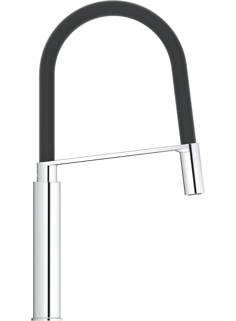 جروهي صنبور مطبخ جانبي مطلي بالكروم، مزود بخرطوم مضفر مرن أنثوي مقاس 1/2 بوصة BSP ودليل تعليمات - 31853000 - Image 3