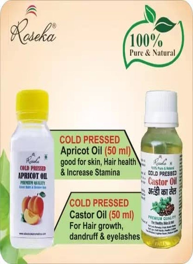 Roseka Combo of apricot (50ml) & castor oil (50ml) (100 ml) - Image 2