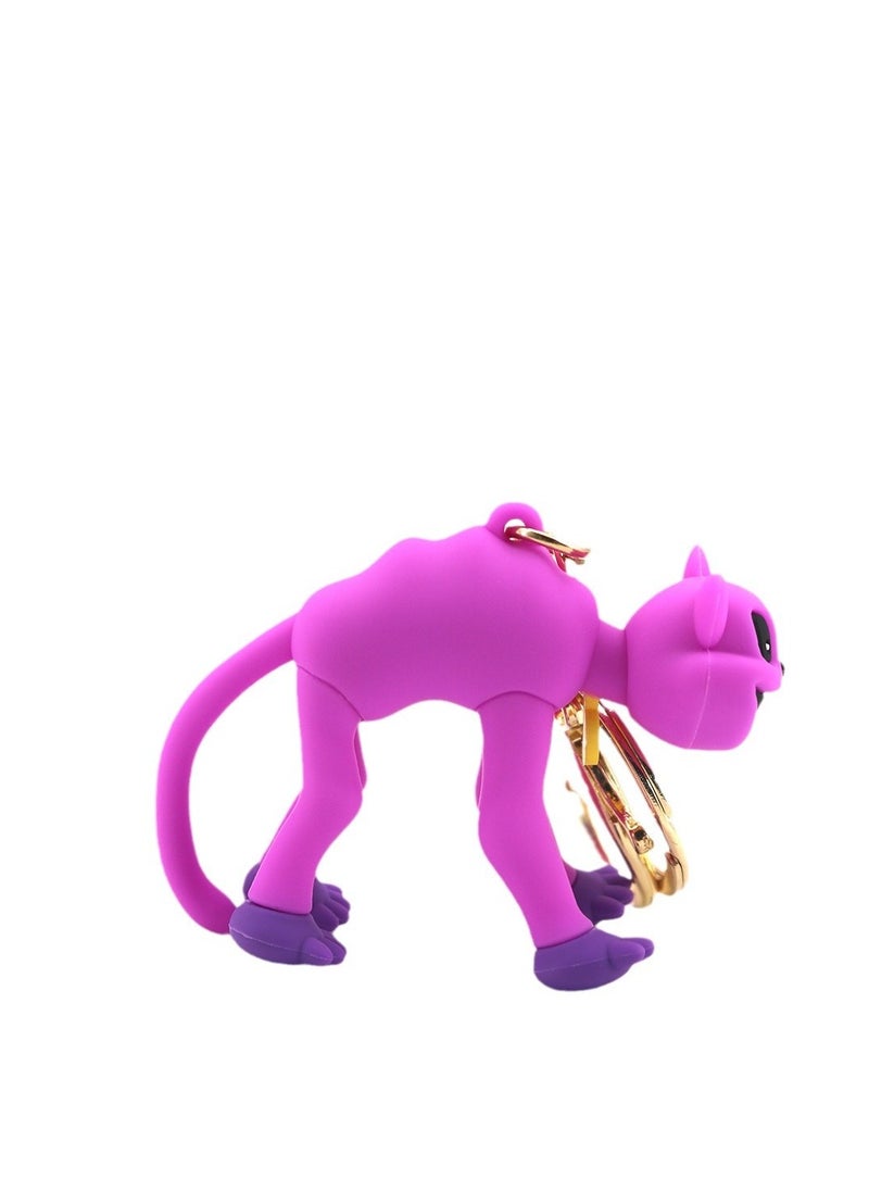 Y&D New SmilingCritters Chapter 3 CatNap Keychain,Smiling Critters Keychain,Cute CatNap Cartoon Anime SmilingCritters Keychain Toy for Game Fans Kids Birthday Gift  - Image 2