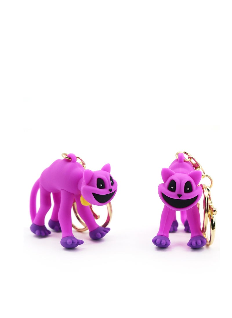 Y&D New SmilingCritters Chapter 3 CatNap Keychain,Smiling Critters Keychain,Cute CatNap Cartoon Anime SmilingCritters Keychain Toy for Game Fans Kids Birthday Gift  - Image 3