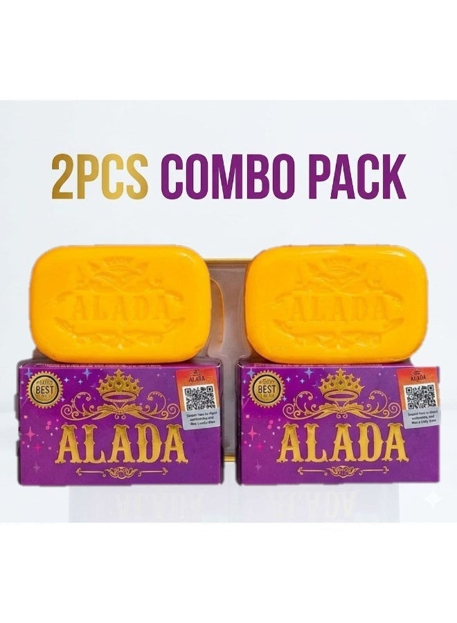 aladasoap Alada Soap 2PCS COMBO PACK - Whitening Face & Body Bar Soap for Brightening & Even Skin Tone 160g*2 - Image 1