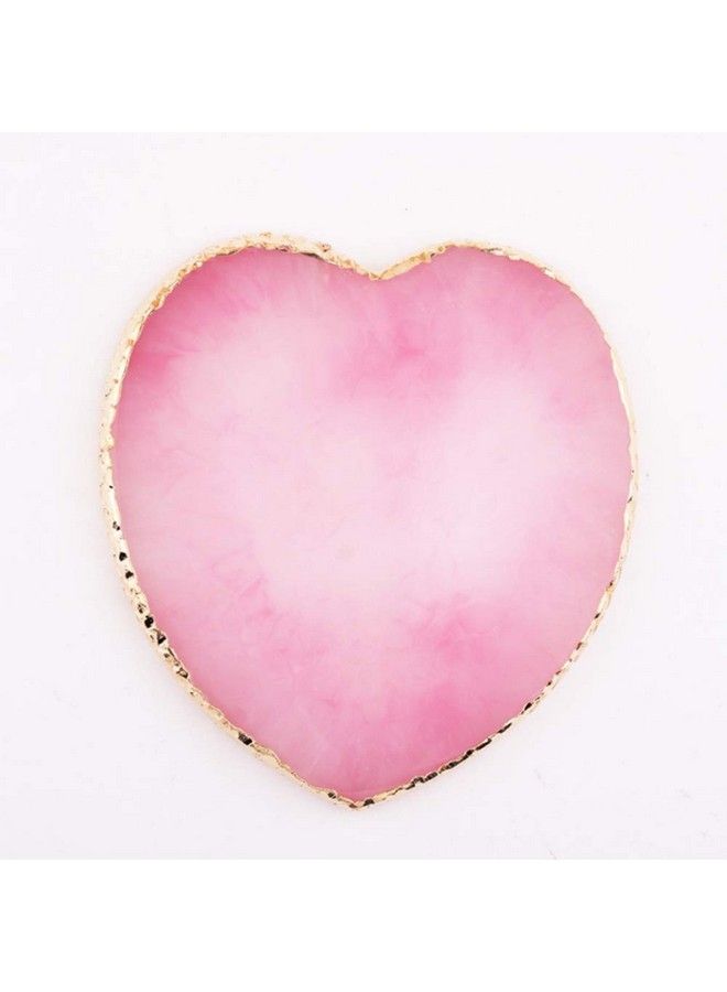 AKOAK 1 Pack Nail Art Palette Agate Phnom Penh Pigment Palette Gel Nail Polish Drawing Frame Diy Nail Art Show Makeup And Coloring Tool (Heart Pink) - Image 2