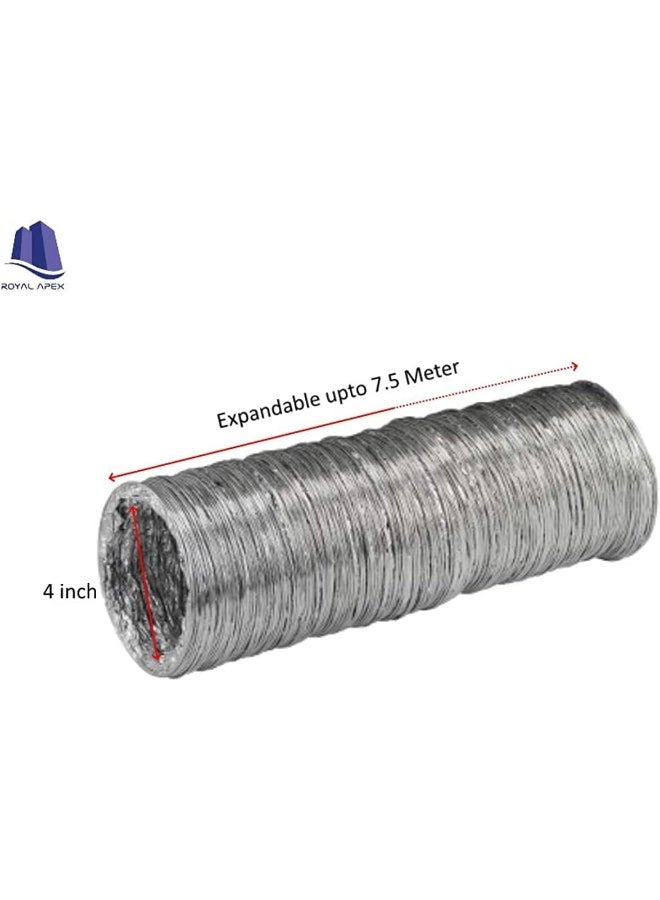 Royal Apex Aluminium Flexible Duct Venting Duct Hose For Air Exhaust Line Air Condition Line 4 Inch  - Image 5