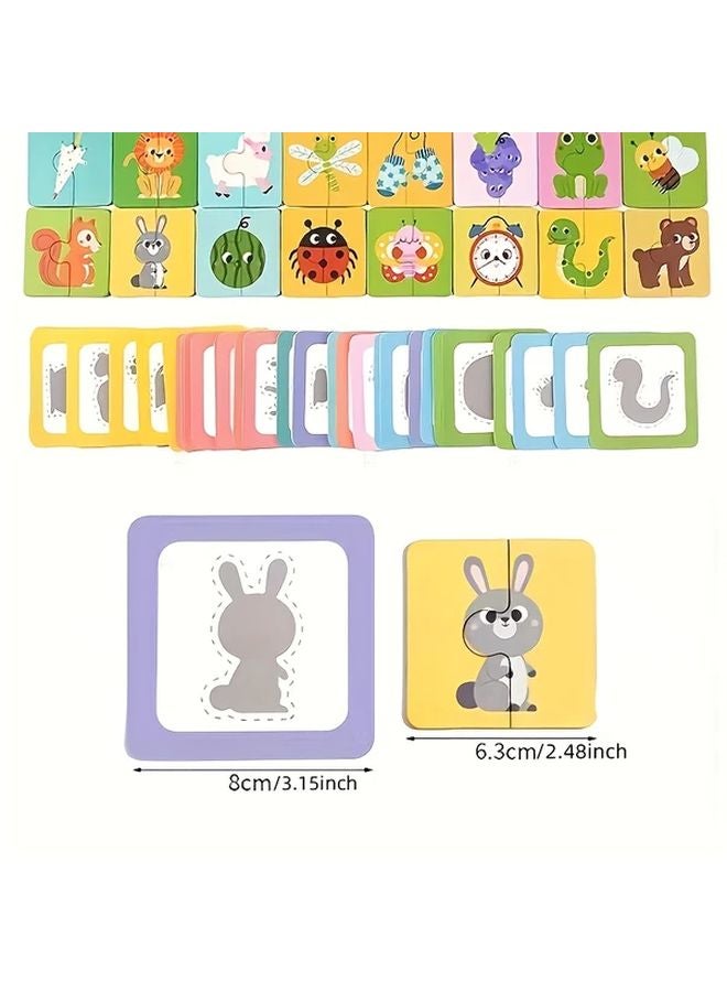 Wooden Matching Puzzles For Kids Fruit Animal Themes Develop Observation Skills - Image 3