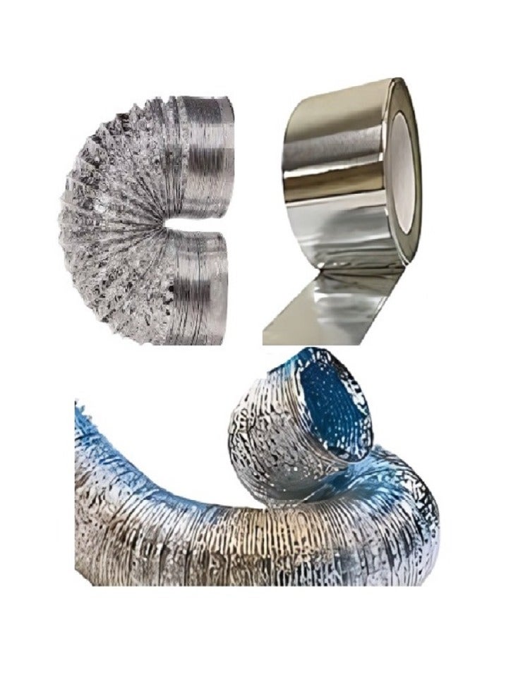 5m Flexible Hob & Chimney Hose 5" + Adhesive - Image 1