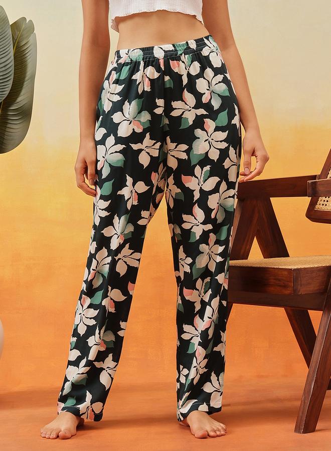 Clovia Floral Print Rayon Pyjama - Image 1