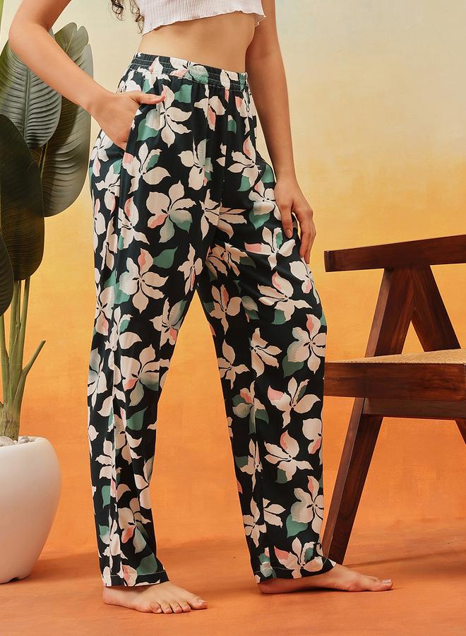 Clovia Floral Print Rayon Pyjama - Image 4