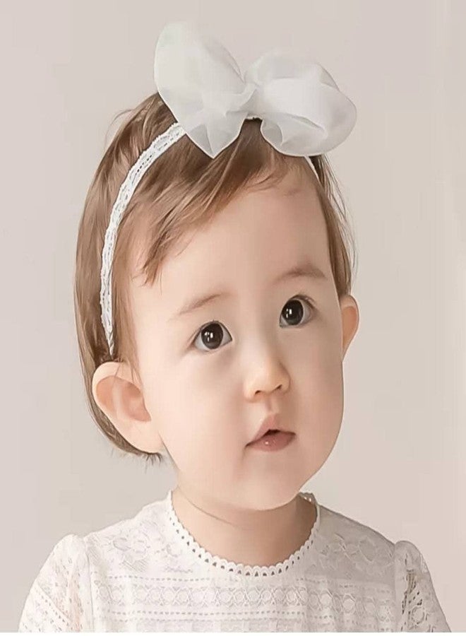 زيوري طوق رأس على شكل فيونكة من زيوري، قطعة واحدة - أبيض - Image 2