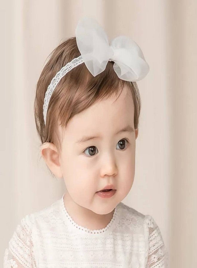 زيوري طوق رأس على شكل فيونكة من زيوري، قطعة واحدة - أبيض - Image 3