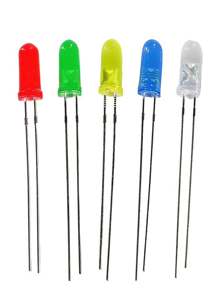 UNIVERSAL HUB� 5mm Leds Combo of 200 Multicolour led (Red,Blue,White,Green,Yellow) 40 Pieces Each color Input 3v-3.2v Led Bulb - Image 2