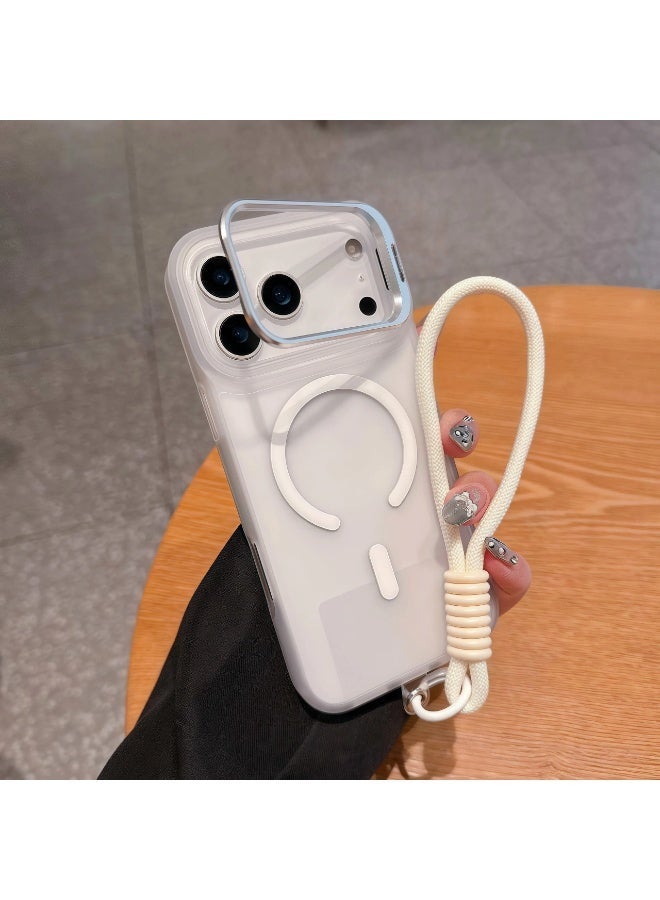 V.nice MagSafe Compatible iPhone Case with Flip Camera Lens Protector, Detachable Wrist Strap, Shockproof Matte Cover - Image 1