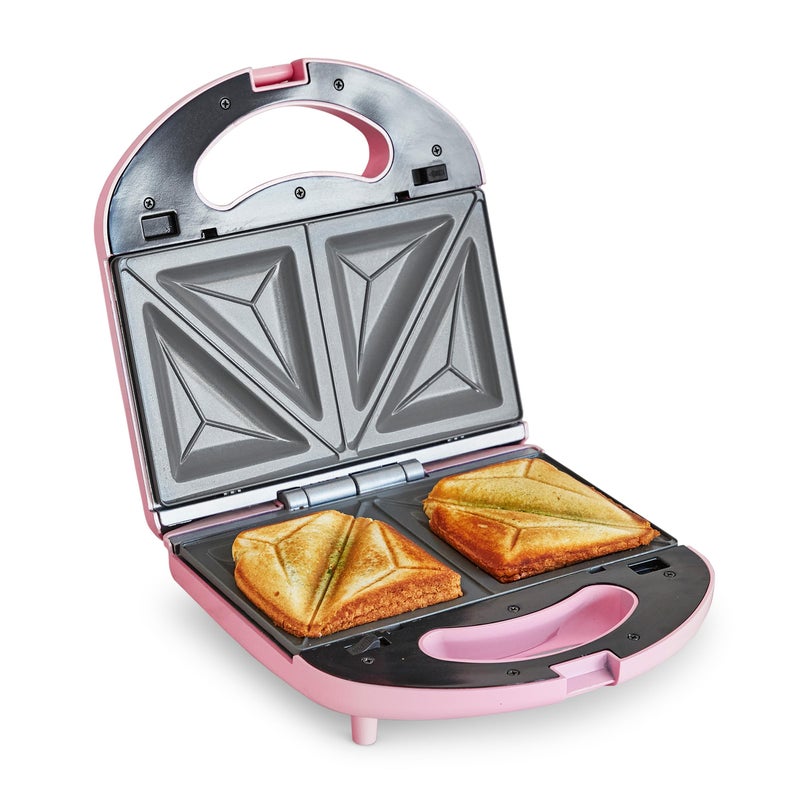 GreenLife GreenLife Pro Electric Panini Press Grill and Sandwich Maker Healthy Ceramic Nonstick PlatesEasy Indicator Light PFASFree Pink 