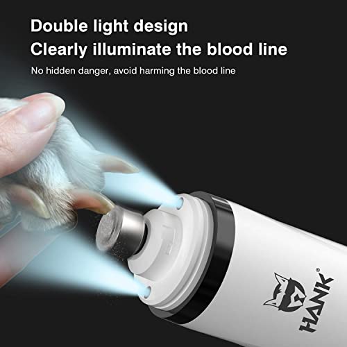 HANK Dog Nail Grinder | Upgraded Version LCD Display - 2 LED Lights - 3 Speed Modes Electric Pet Nail Trimmer | Perfect for Small Medium Large Dogs Cats (Pet Nail Grinder) - Image 4