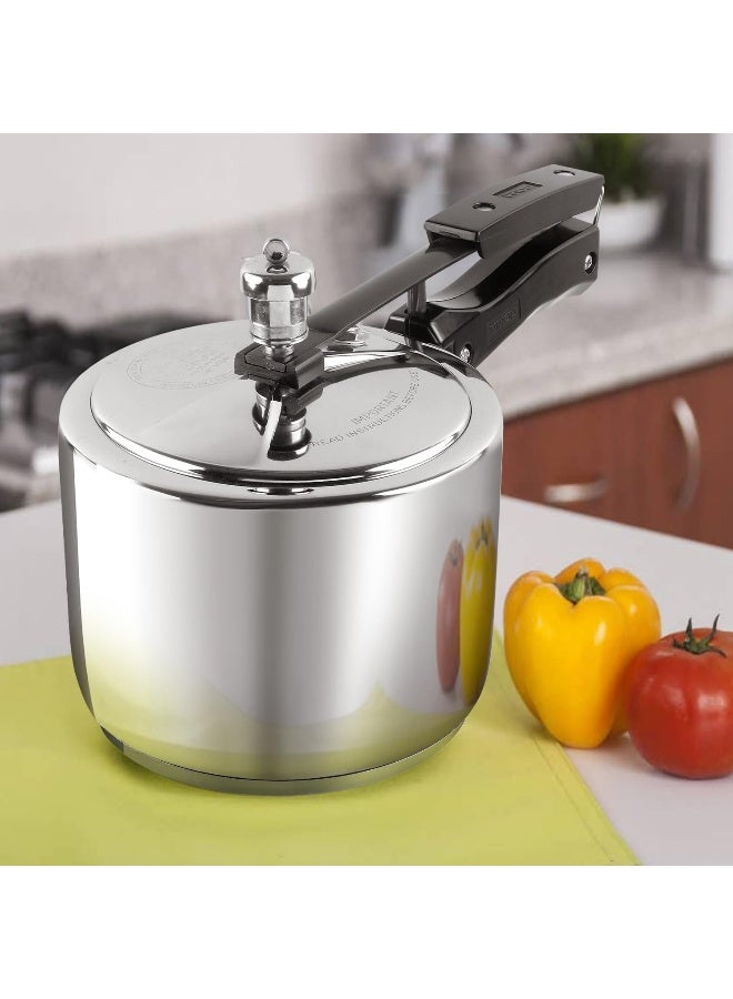 VINOD وعاء ضغط فينود 18/8 من الفولاذ المقاوم للصدأ بقاعدة ساندويتش وغطاء داخلي - 2 لتر - Image 4