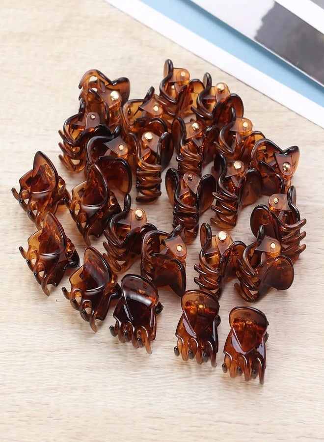 LINYUEARUI 100PCS Tiny Hair Clips for Girl,Mini Claw Clips for Women, 1cm Plastic Mini Claw Clips for Babies, Hair Accessories Non Slip Pins Hair Clamps,Designed for Thin Or Thick Hair,Good Gift(Coffee) - Image 5