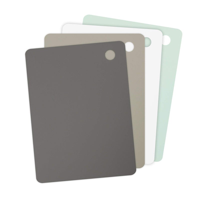 Tovolo Large Flexible Cutting Board Mats For Slicing Cutting Chopping Food Meal Prep Set of 4 Assorted