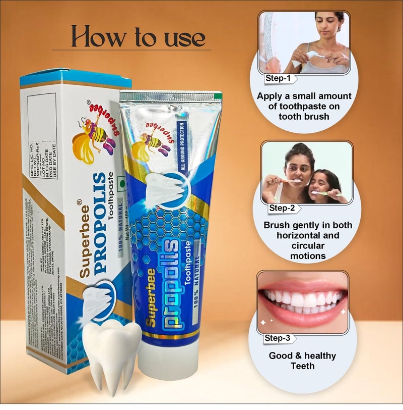 Superbee Propolis Toothpaste 100g Combo of 2 - Image 4