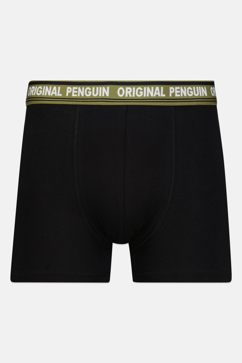 Penguin Men 3 Pack Brand Logo Trunks, Multicolor - Image 4