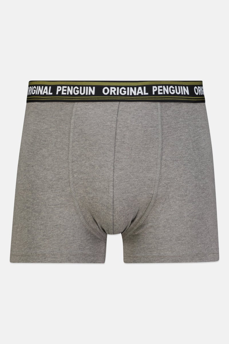 Penguin Men 3 Pack Brand Logo Trunks, Multicolor - Image 5