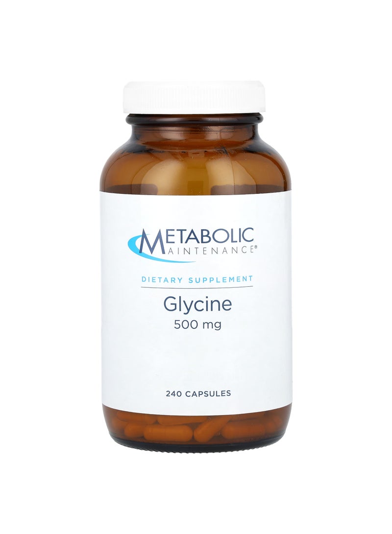 Metabolic Maintenance Glycine, 500 mg, 240 Capsules - Image 1