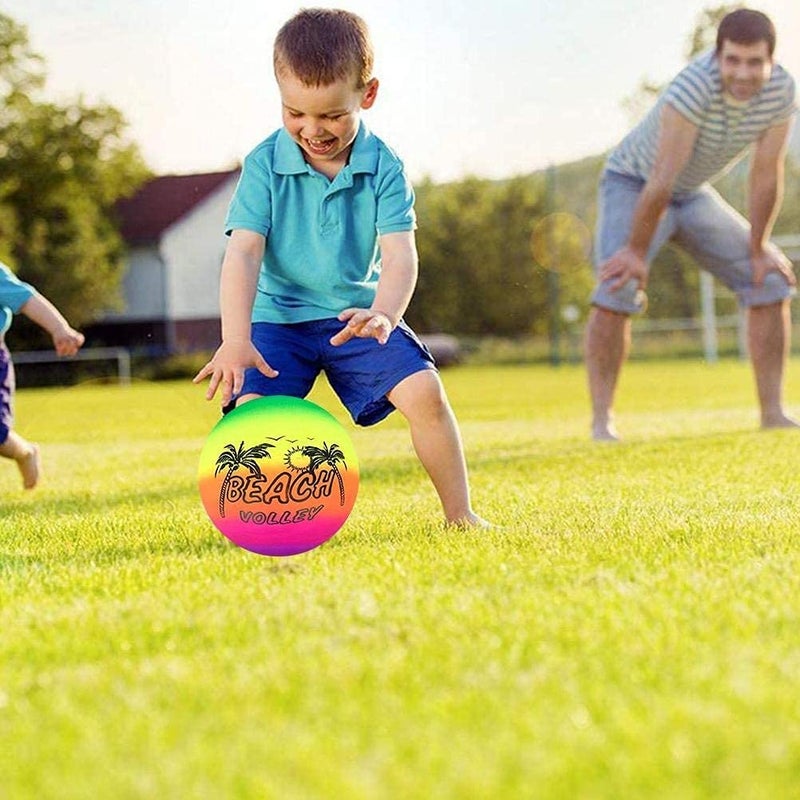 BE BENIGN Soft and Bounce Rubber Swimming/Soccer/Volleyball with Pin Ball Toy | Indoor & Outdoor | Best Gift Balls Toy for Kids Boys and Girls (Color and Design May Vary, Pack of 4) - Image 3