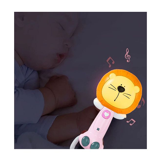 BAYBEE Eco-Friendly Musical Baby Rattle Toy , Non-Toxic, 0M , Multifunctional with Soft Light & Music , L8 x B5 x H17 cm - Image 3
