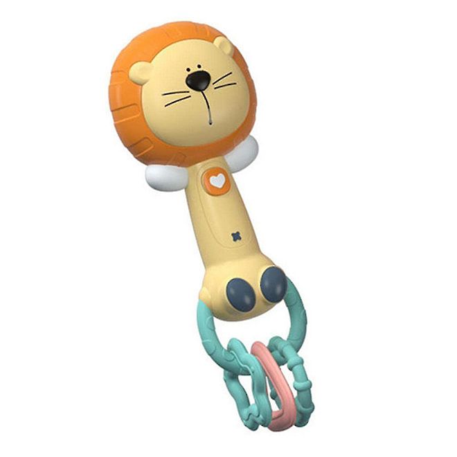 BAYBEE Eco-Friendly Musical Baby Rattle Toy , Non-Toxic, 0M , Multifunctional with Soft Light & Music , L8 x B5 x H17 cm - Image 2