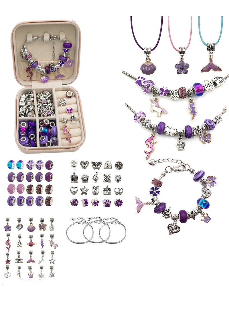 Excefore DIY Charm Bracelet Making Kit Bracelet Beads Girls Jewelry Making Kit Bracelet For Kids - Image 1