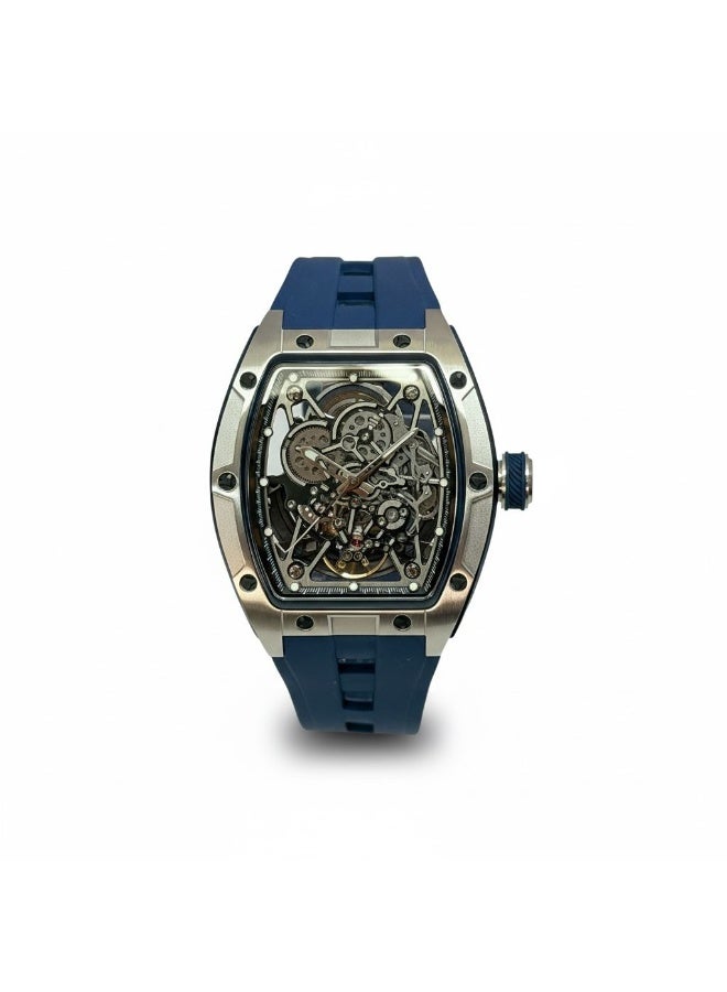 TOMRICH Phantom Skeleton Automatic Watch for Men – Luxury Open Skeleton Dial, Blue Silicone Strap, Stainless Steel Case, 30M Water Resistant - Image 1