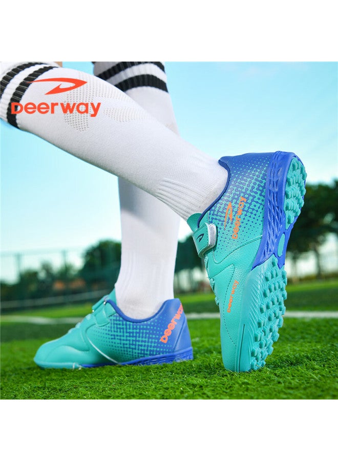 Deerway Kids Tf Turf Soccer Shoes Boys Girls Anti-slip Durable Training Match Shoes Mint Green Size 39 - Image 5