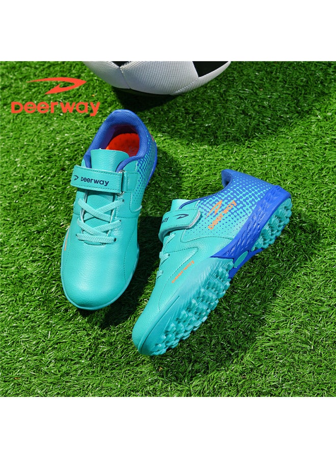 Deerway Kids Tf Turf Soccer Shoes Boys Girls Anti-slip Durable Training Match Shoes Mint Green Size 39 - Image 1
