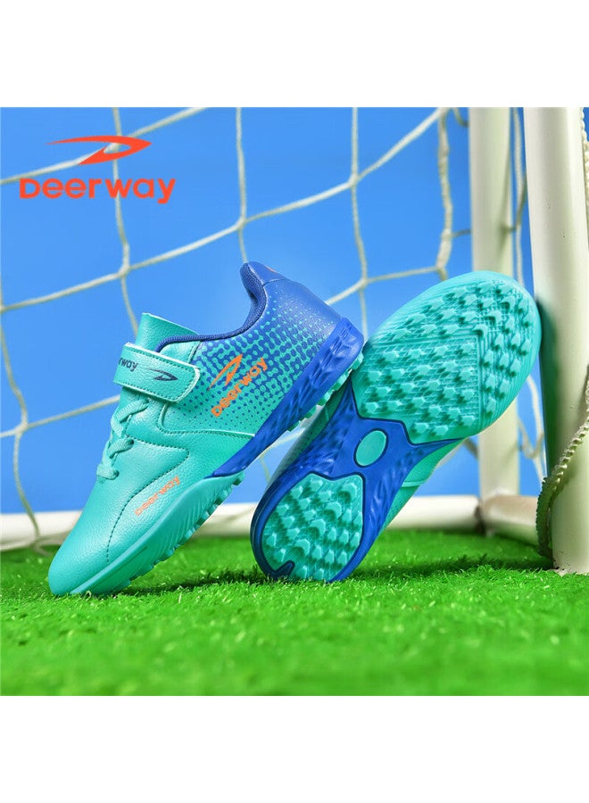 Deerway Kids Tf Turf Soccer Shoes Boys Girls Anti-slip Durable Training Match Shoes Mint Green Size 39 - Image 3