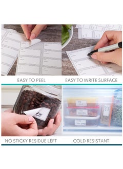 KASTWAVE Freezer Labels Easy Peel Off 100 Pcs – Food Labels Stickers 6x3cm for Food Storage - Waterproof, Tear-Proof, Sticky & Long-Lasting Sticky Labels for Refrigerator, Freezer, Jars  - Image 3