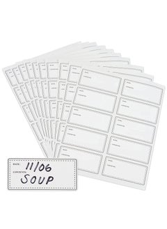 KASTWAVE Freezer Labels Easy Peel Off 100 Pcs – Food Labels Stickers 6x3cm for Food Storage - Waterproof, Tear-Proof, Sticky & Long-Lasting Sticky Labels for Refrigerator, Freezer, Jars  - Image 1