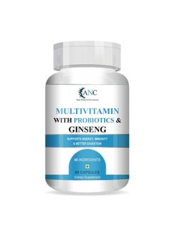 ANC Natural Multivitamin With Probiotics & Ginseng Multivitamin Supplement With 45 Ingredients For Men & Women 90 Capsules  - Image 1