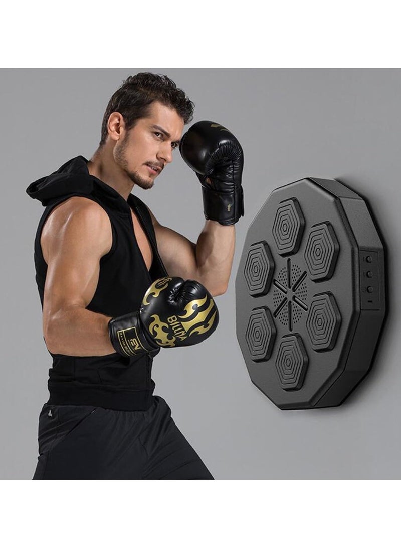 DubaiGallery Wall Mounted USB Charging Intelligent Music Boxing Machine With LED Electronic Intelligent Boxing Training Device, Home Fitness Fun Gift, Wall Mounted Boxing Mat (Color : Boxing Machine+Black - Image 4