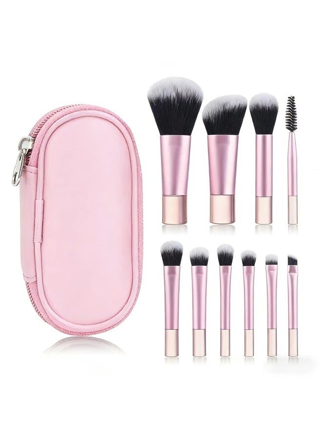Gecomo makeup brush set contains ten makeup brushes plus a case - S05 - Image 1