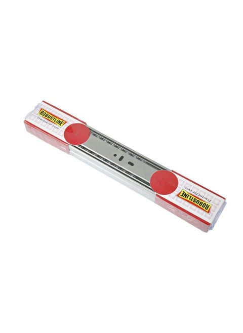 Robustline Side Mounted Full Extension Drawer Slides Set - Silver, 12 inch