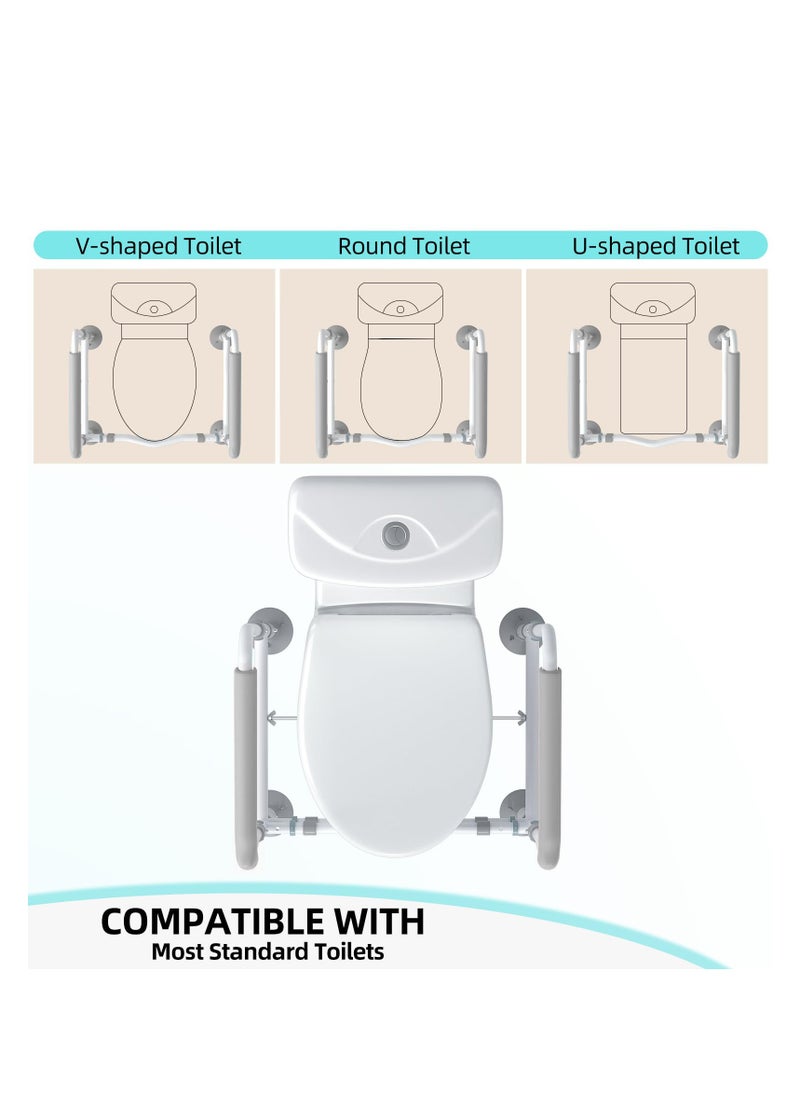 XiuWoo Toilet Safety Rails for Elderly, Sturdy and Adjustable Toilet Handles for Seniors and People with Limited Mobility, Safety Frame, Toilet Assistance  - Image 4