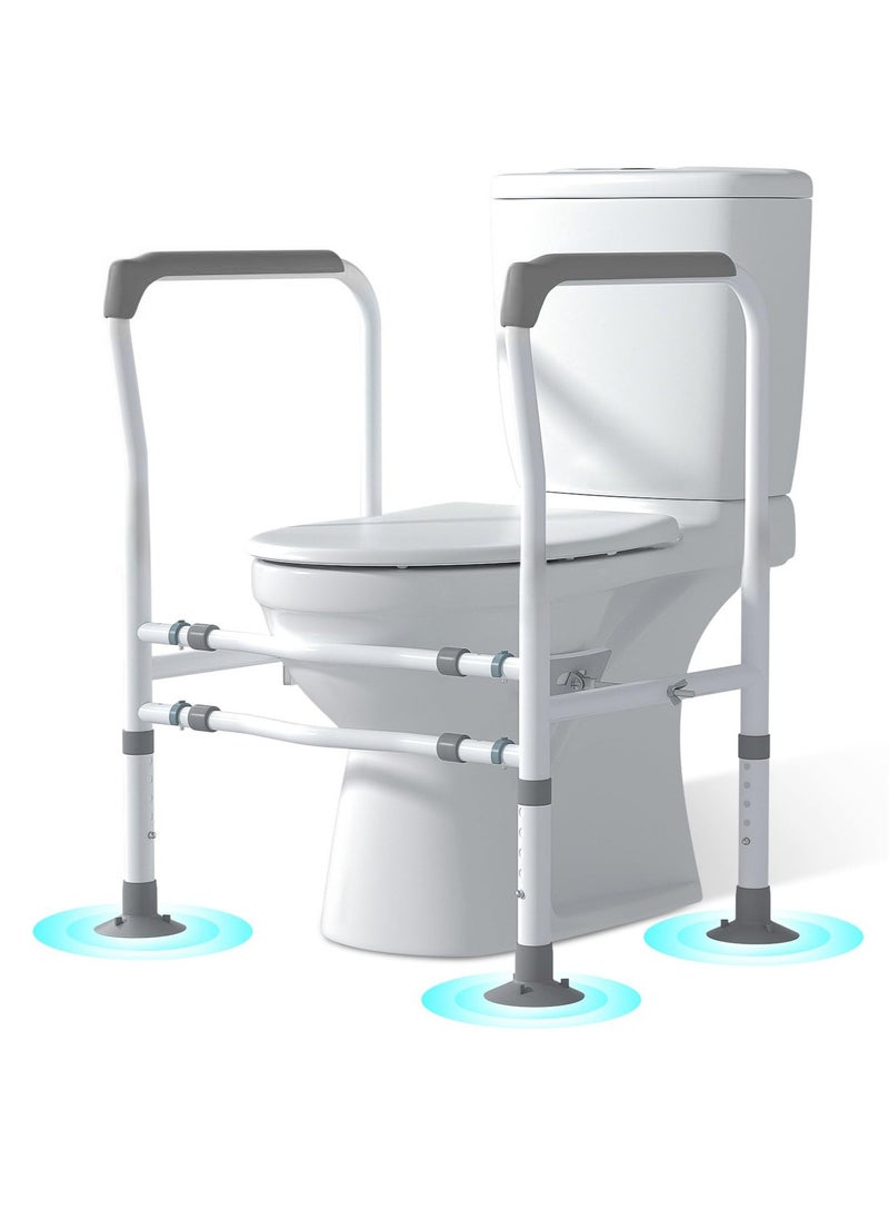XiuWoo Toilet Safety Rails for Elderly, Sturdy and Adjustable Toilet Handles for Seniors and People with Limited Mobility, Safety Frame, Toilet Assistance  - Image 1