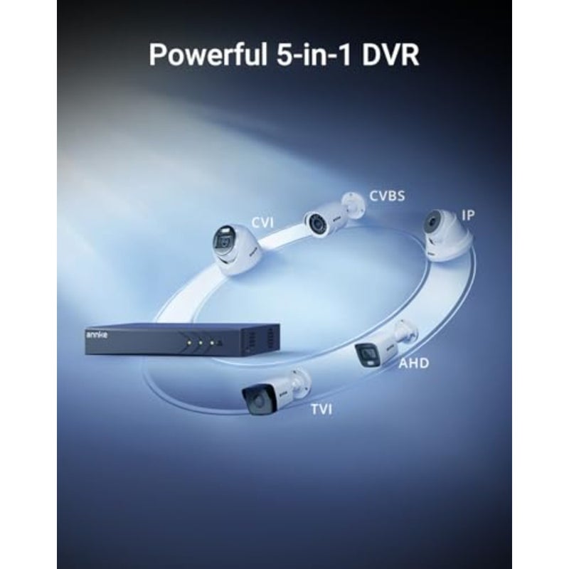 3K Lite H.265+ Security DVR Recorder with AI Human/Vehicle Detection, 8CH Hybrid 5-in-1 CCTV DVR for Surveillance Camera, Supports 8CH Analog and 2CH IP Cameras, Remote Access No Hard Drive - Image 5