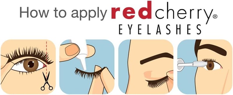 Red Cherry False Eyelashes WSP - Pack of 3, 100% Human Hair, Lightweight and Reusable - Image 5