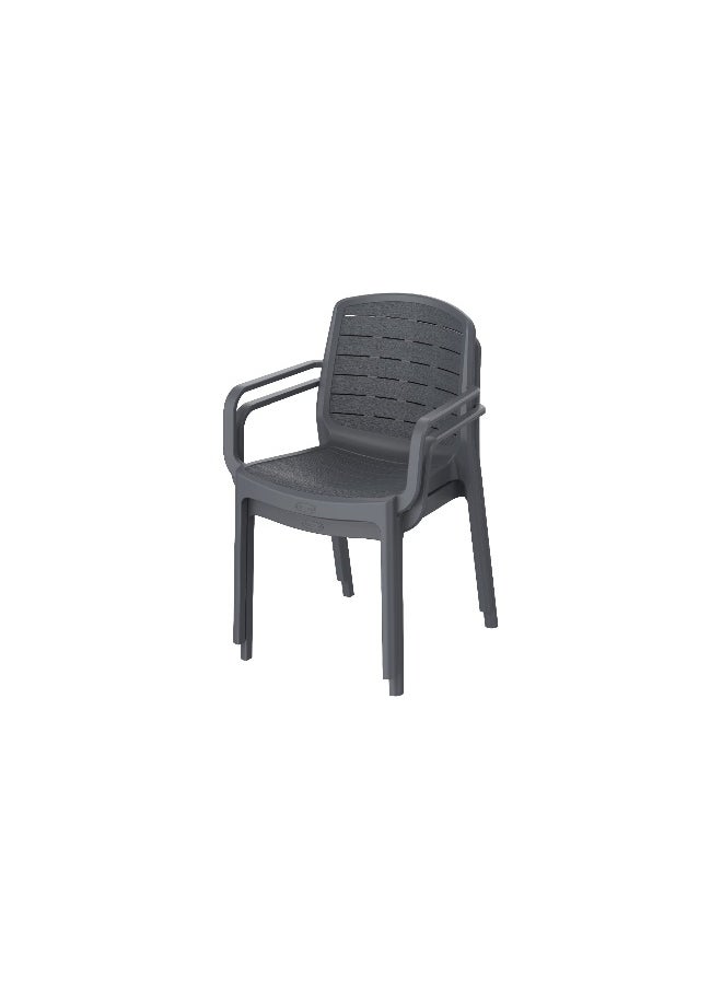 Cosmoplast Set of 2 Cedargrain Armchair (Dark Grey)  - Image 2