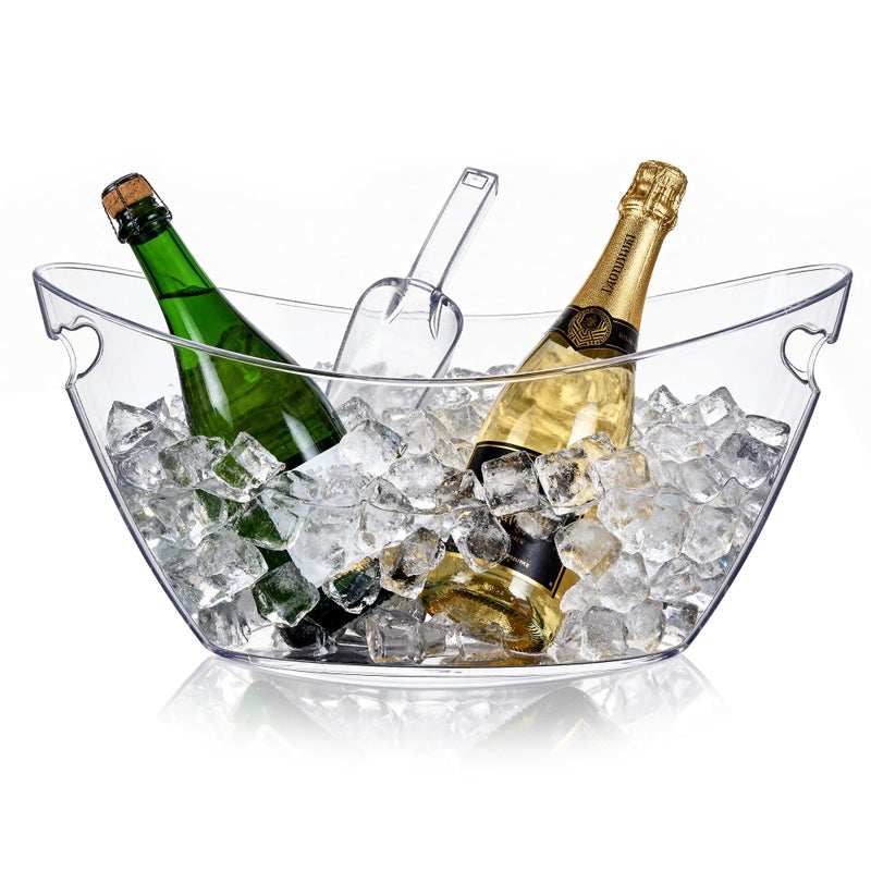 Barafat Ice Bucket for Parties 55L Clear Acrylic Champagne Bucket with Scoop Large Beverage Tub for Cocktail Bar Wine Beer Soda Drinks - Image 2
