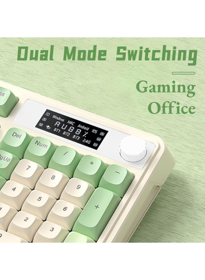 AULA S99 Pro Creamy Mechanical Gaming Keyboard – Tri-Mode BT/2.4G/USB-C, Smart Screen & Media Knob, Number Pad, RGB Backlit, Custom Mechanical Feel for MAC, PC, Xbox - Image 4