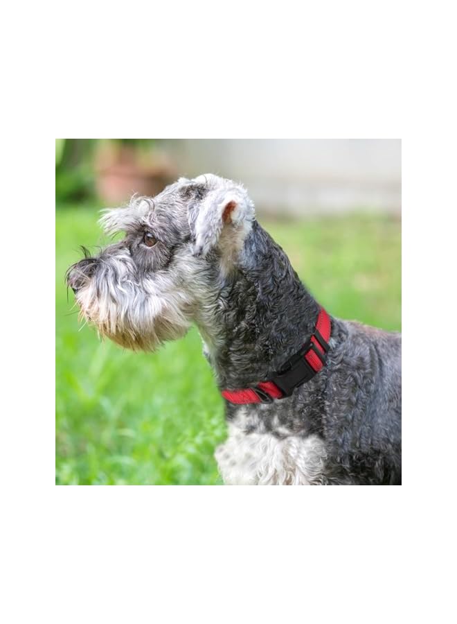 Reflective Dog Collar,Soft Neoprene Padded Breathable Nylon Pet Collar Adjustable for Medium Dogs,Red,M - Image 2
