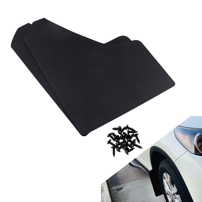 Car Mudguard: 2pcs Black High-Quality ABS Wear-Resistant Mudguard Fenders - Lightweight Scratch-Resistant Tire Mudguard for Car Truck Pickup SUV - Image 4