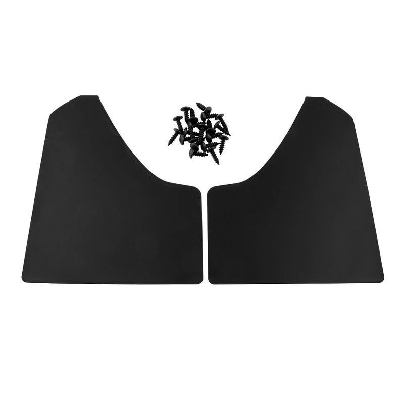 Car Mudguard: 2pcs Black High-Quality ABS Wear-Resistant Mudguard Fenders - Lightweight Scratch-Resistant Tire Mudguard for Car Truck Pickup SUV - Image 1