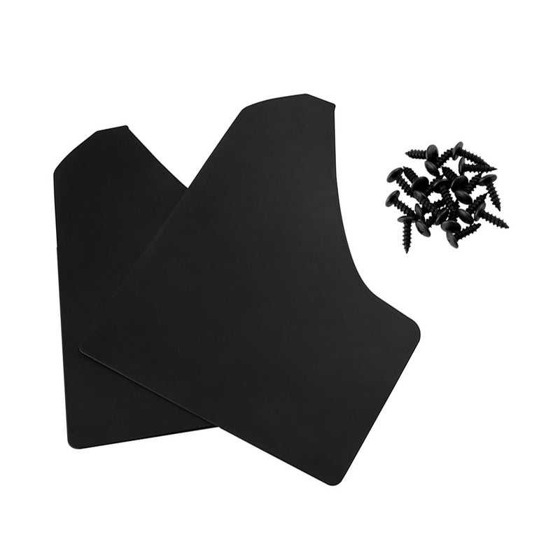 Car Mudguard: 2pcs Black High-Quality ABS Wear-Resistant Mudguard Fenders - Lightweight Scratch-Resistant Tire Mudguard for Car Truck Pickup SUV - Image 2